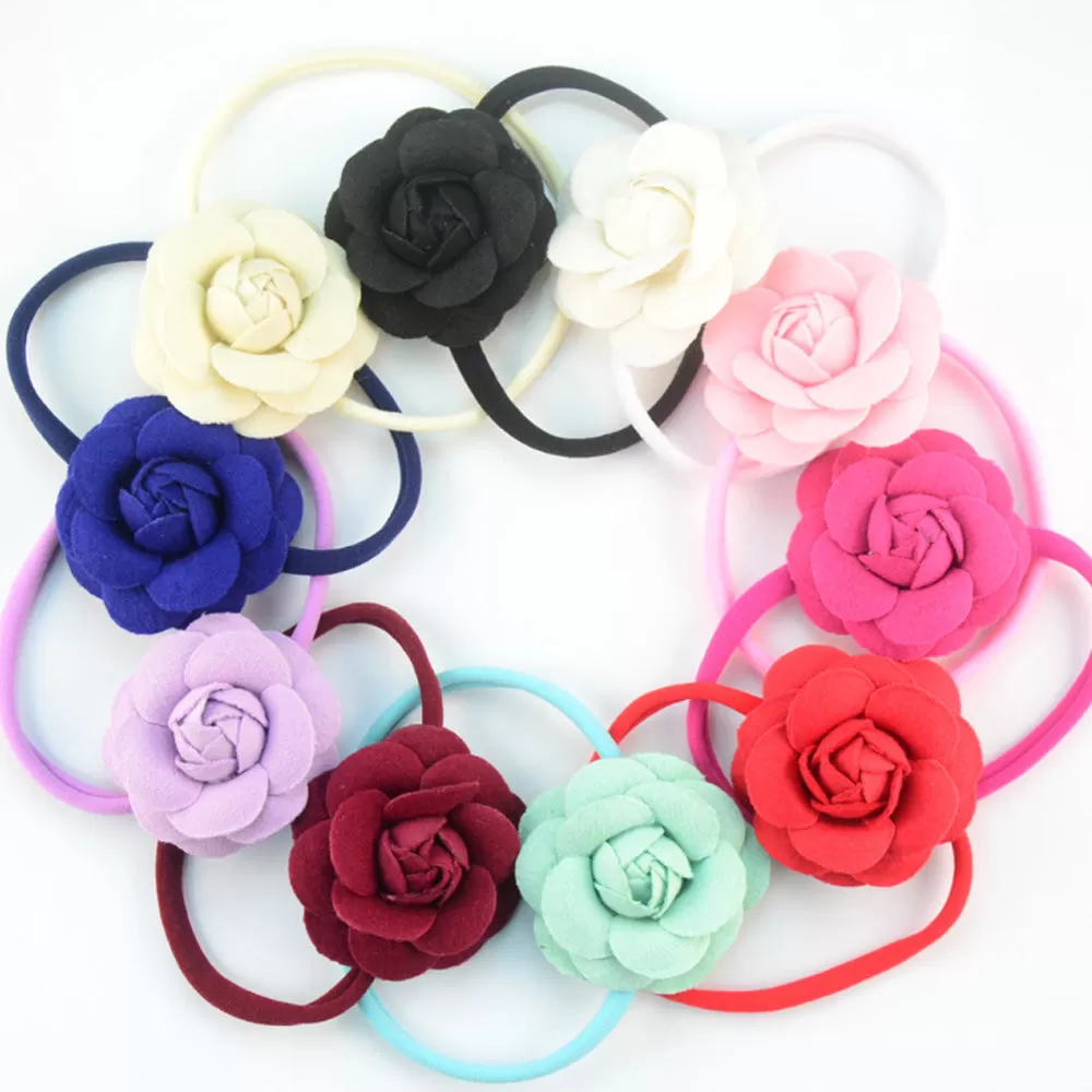 10PCS  About 33cm Nylon Baby Headbands Run-Resistant Headbands Wholesale nylon elastic one size fits all Stretchy Baby Headbands DIY Baby Headbands color 13