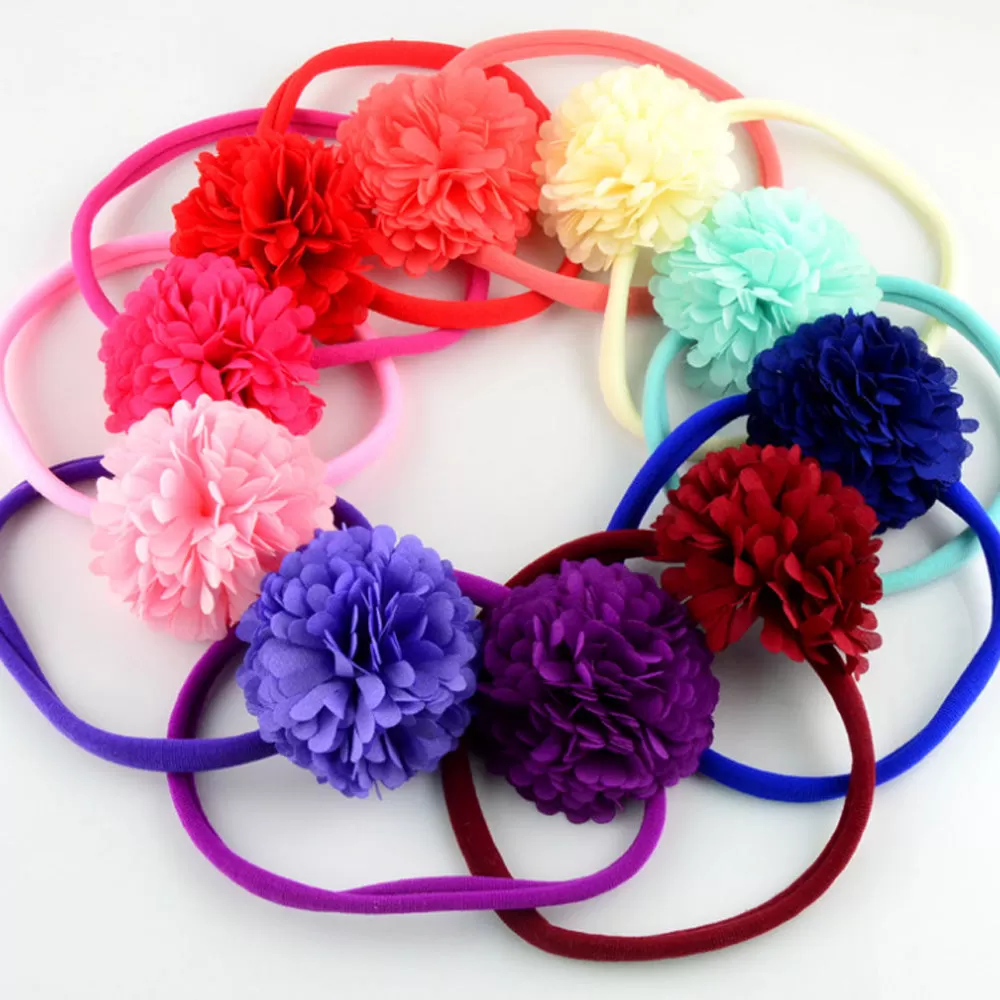 10PCS  About 33cm Nylon Baby Headbands Run-Resistant Headbands Wholesale nylon elastic one size fits all Stretchy Baby Headbands DIY Baby Headbands color 16