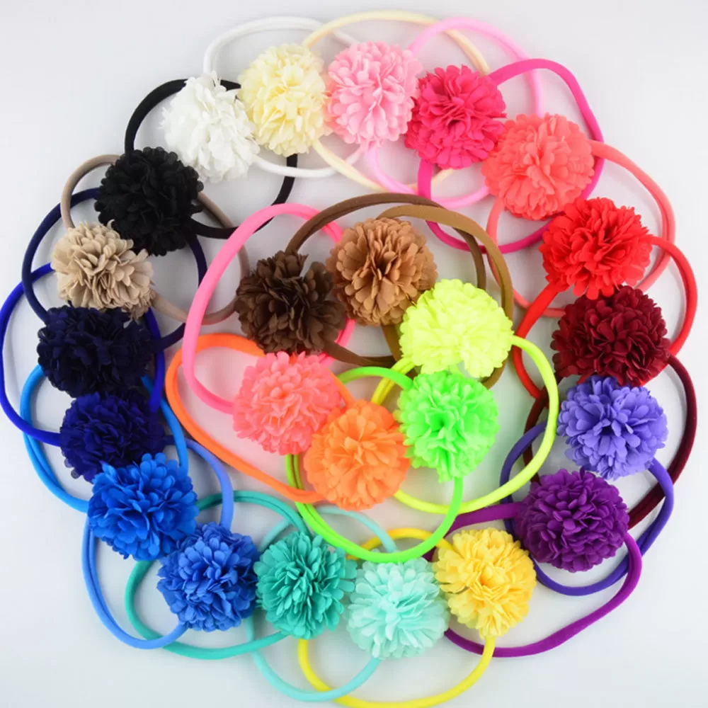 10PCS  About 33cm Nylon Baby Headbands Run-Resistant Headbands Wholesale nylon elastic one size fits all Stretchy Baby Headbands DIY Baby Headbands color 16