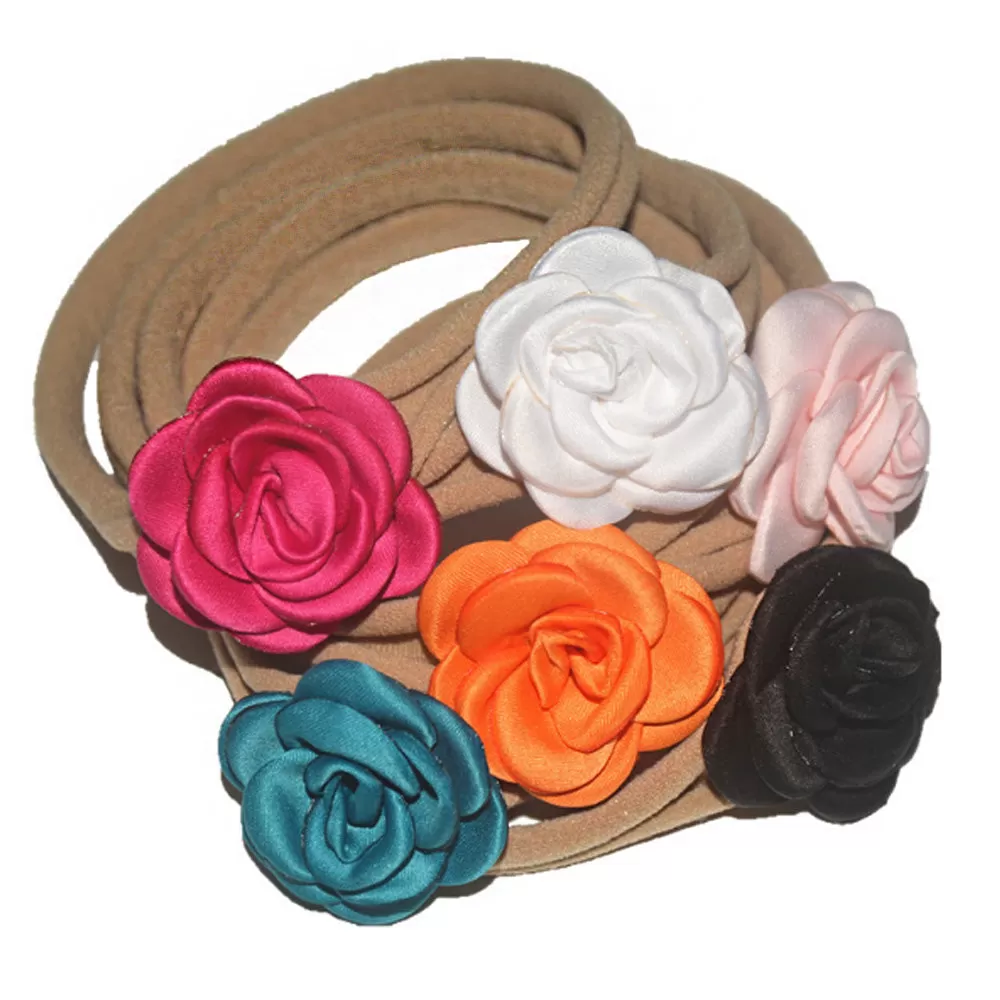 10PCS  About 33cm Nylon Baby Headbands Run-Resistant Headbands Wholesale nylon elastic one size fits all Stretchy Baby Headbands DIY Baby Headbands color 29