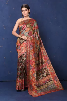 90L939-RO Multicolor Kani Weave Saree