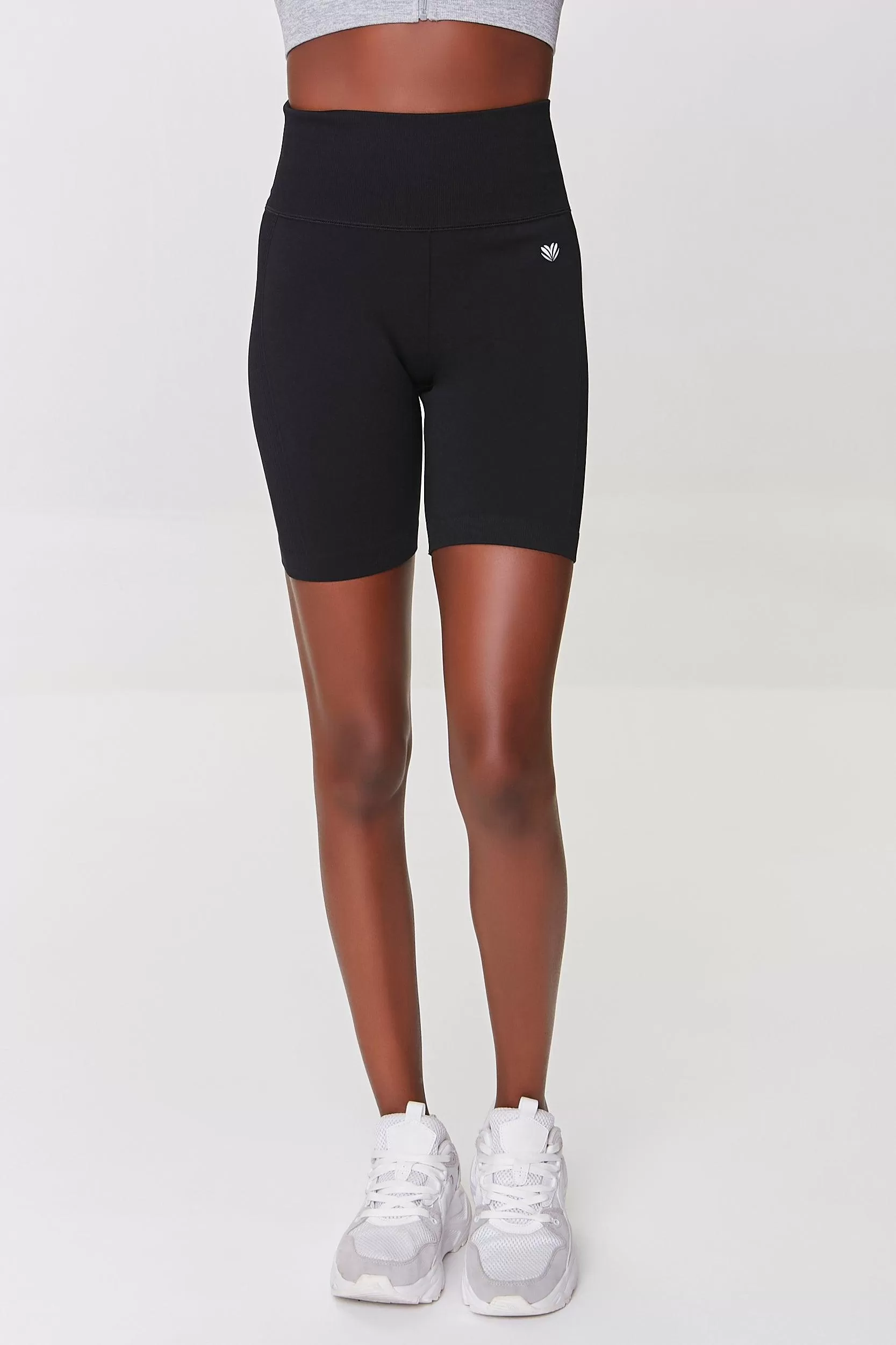 Active Ribbed Side High-Rise Biker Shorts