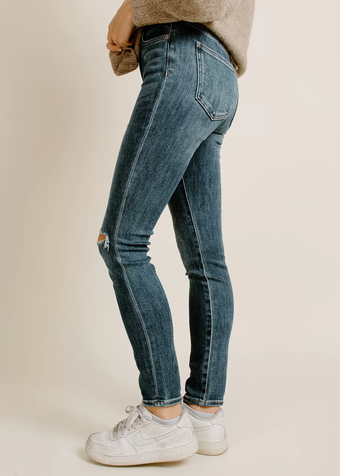 ALINE HIGH RISE SKINNY - PLAZA DISTRESSED