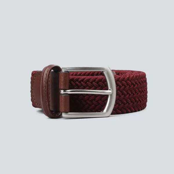 Anderson's - Woven Textile Belt - Wine