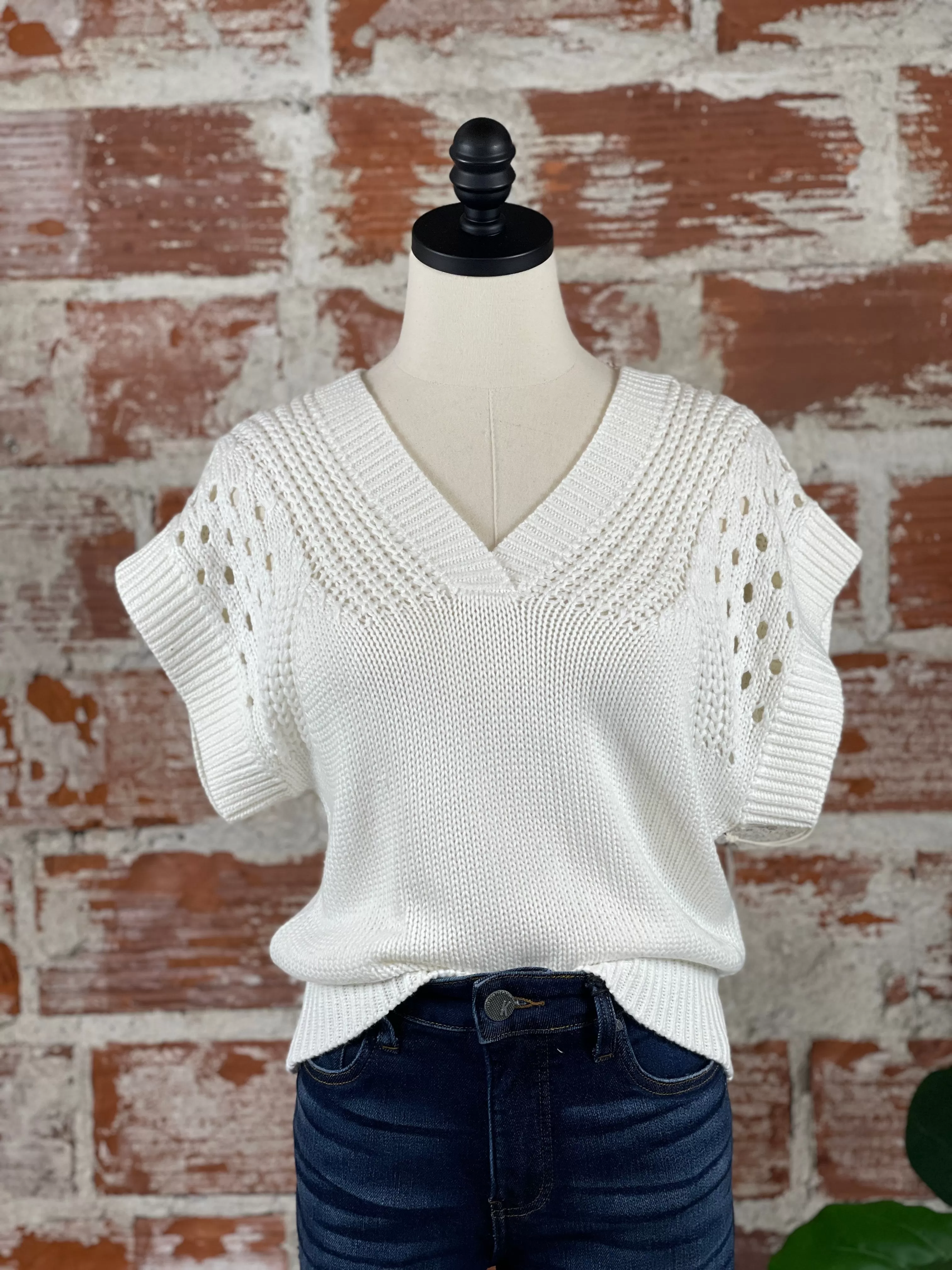 Another Love Renata Sweater in White