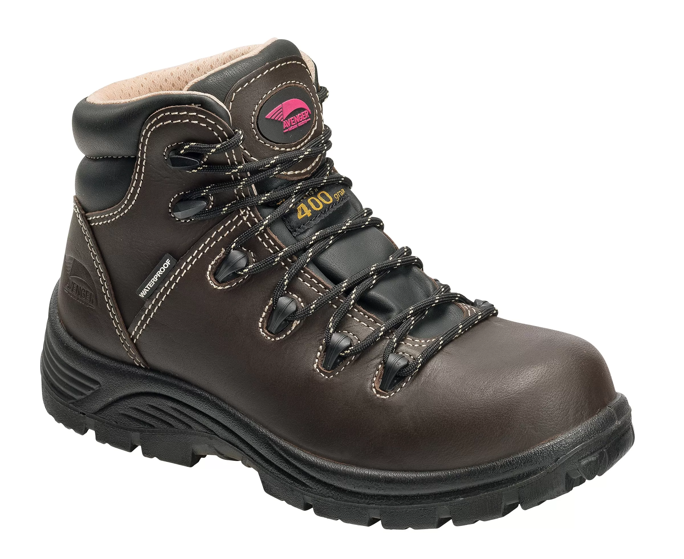 'Avenger' Women's Farmer 400GR WP Comp Toe - Brown / Black