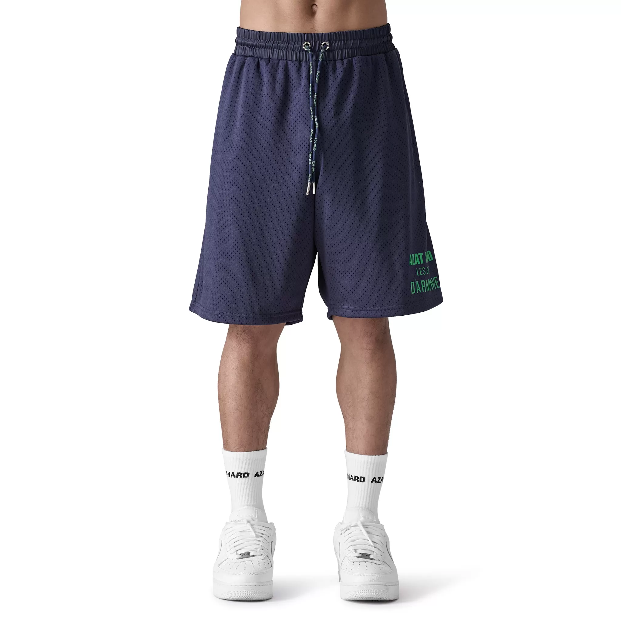 Azat Mard Les Gens Mesh Shorts Navy