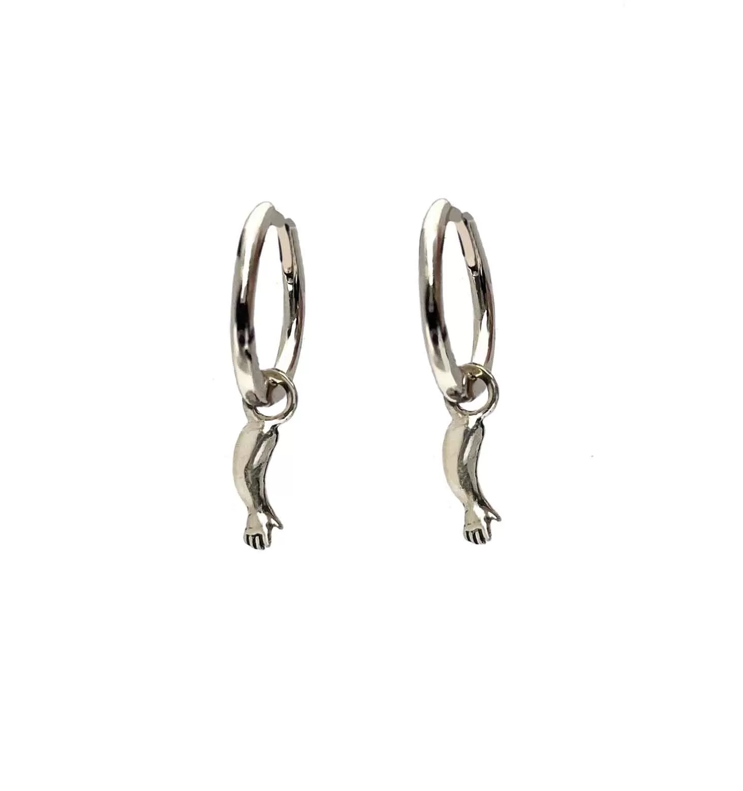 Baby Doll Head Hoop Earrings    Ready to Ship