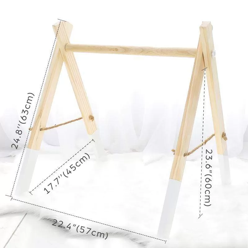 Baby Toys Wooden Play Gym Hanging Mobile Bed Holder Star Pendant Stroller Baby Toy Bell Wood Rattle Ring Newborn Educational Toy