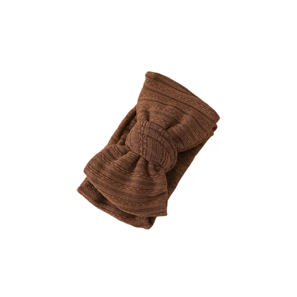 Baby Twill Rib Headband in Chocolate