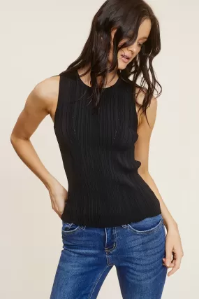 Black Knit Tank Top