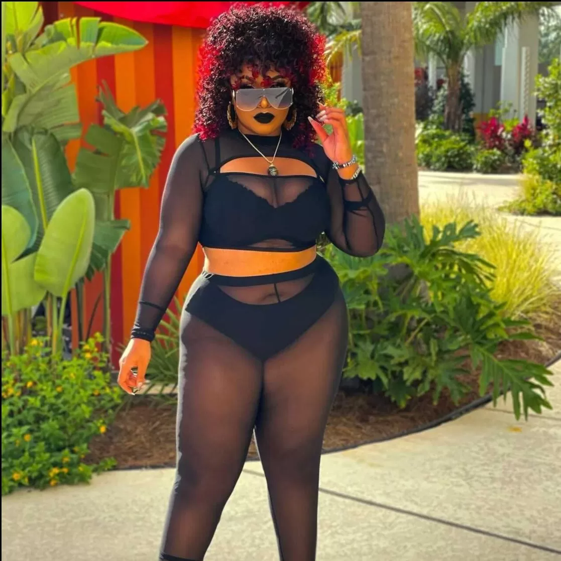 Black Mesh   Size 2pcs Set