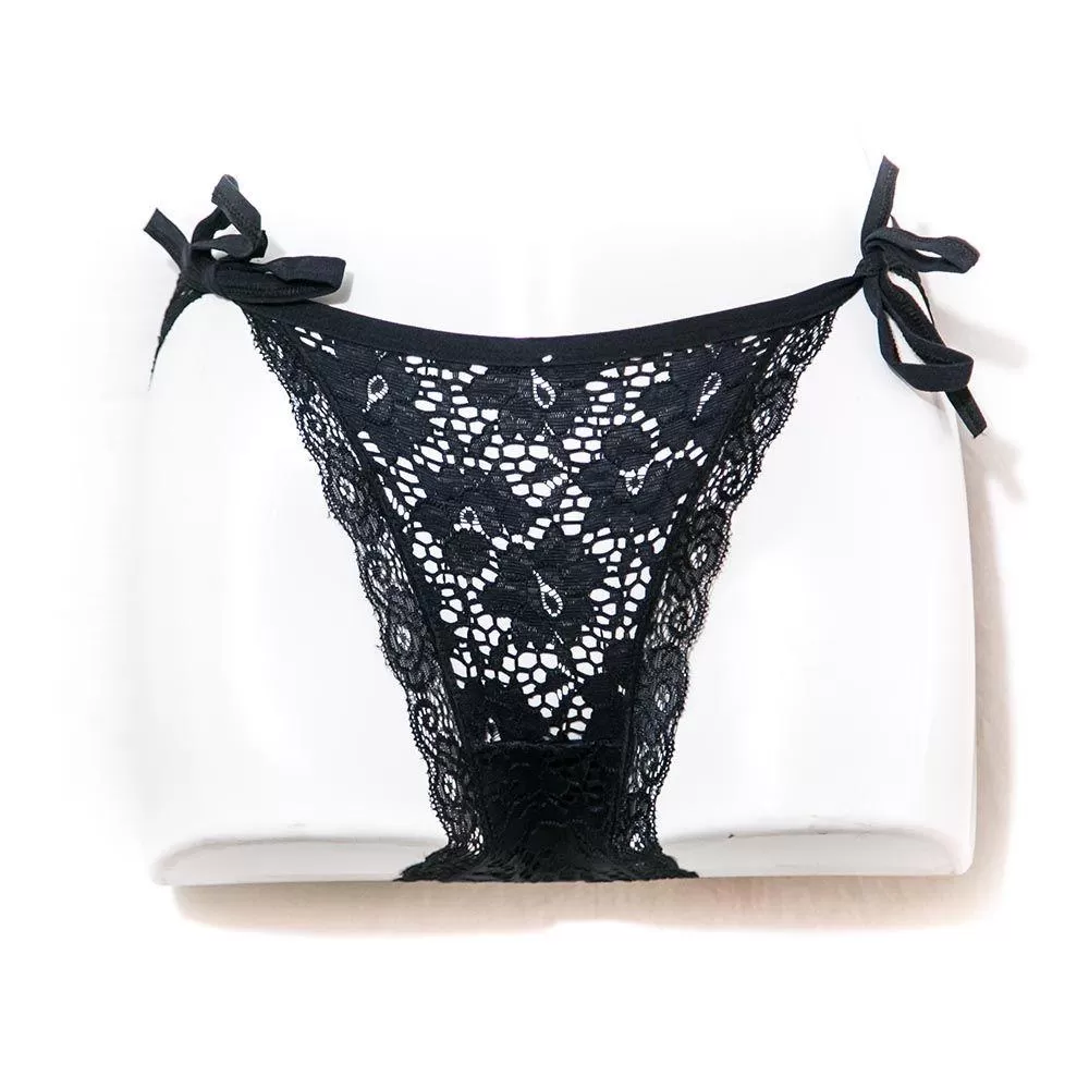 Black Women's Underwear Sexy Lingerie Lace Bikini Panty Hipster