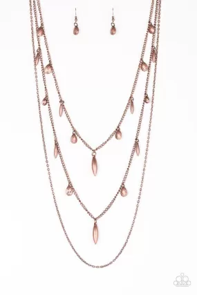 Bravo Bravado Copper Necklace - Paparazzi Accessories