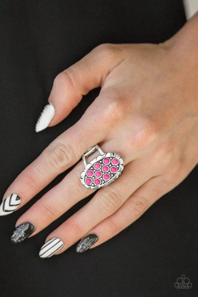 Cactus Garden Pink Ring - Paparazzi Accessories