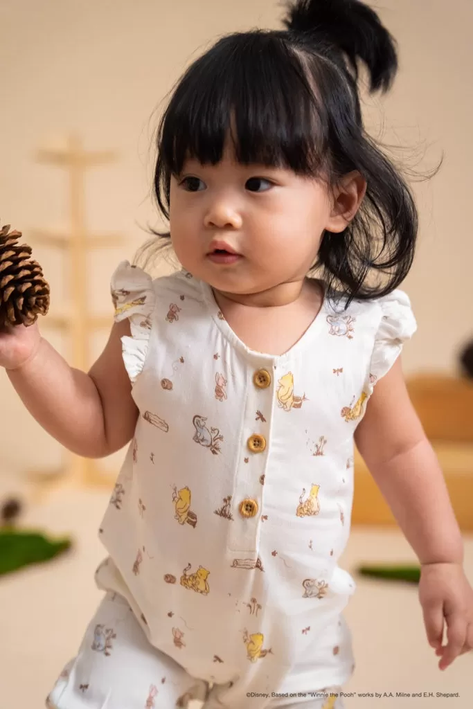 Caitlyn Romper - Dandelion Pooh