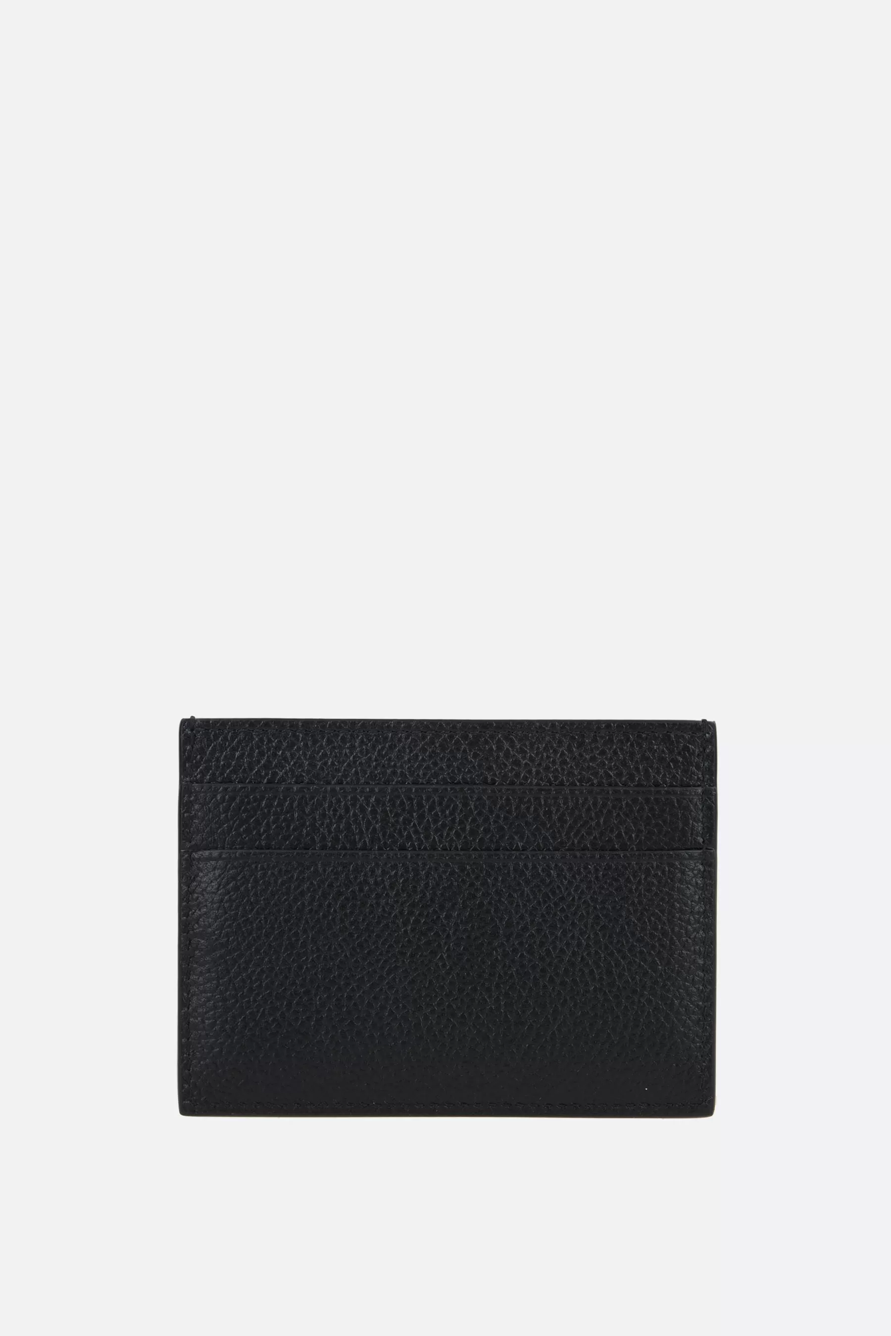 Cash grainy leather card case