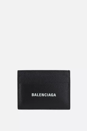 Cash grainy leather card case