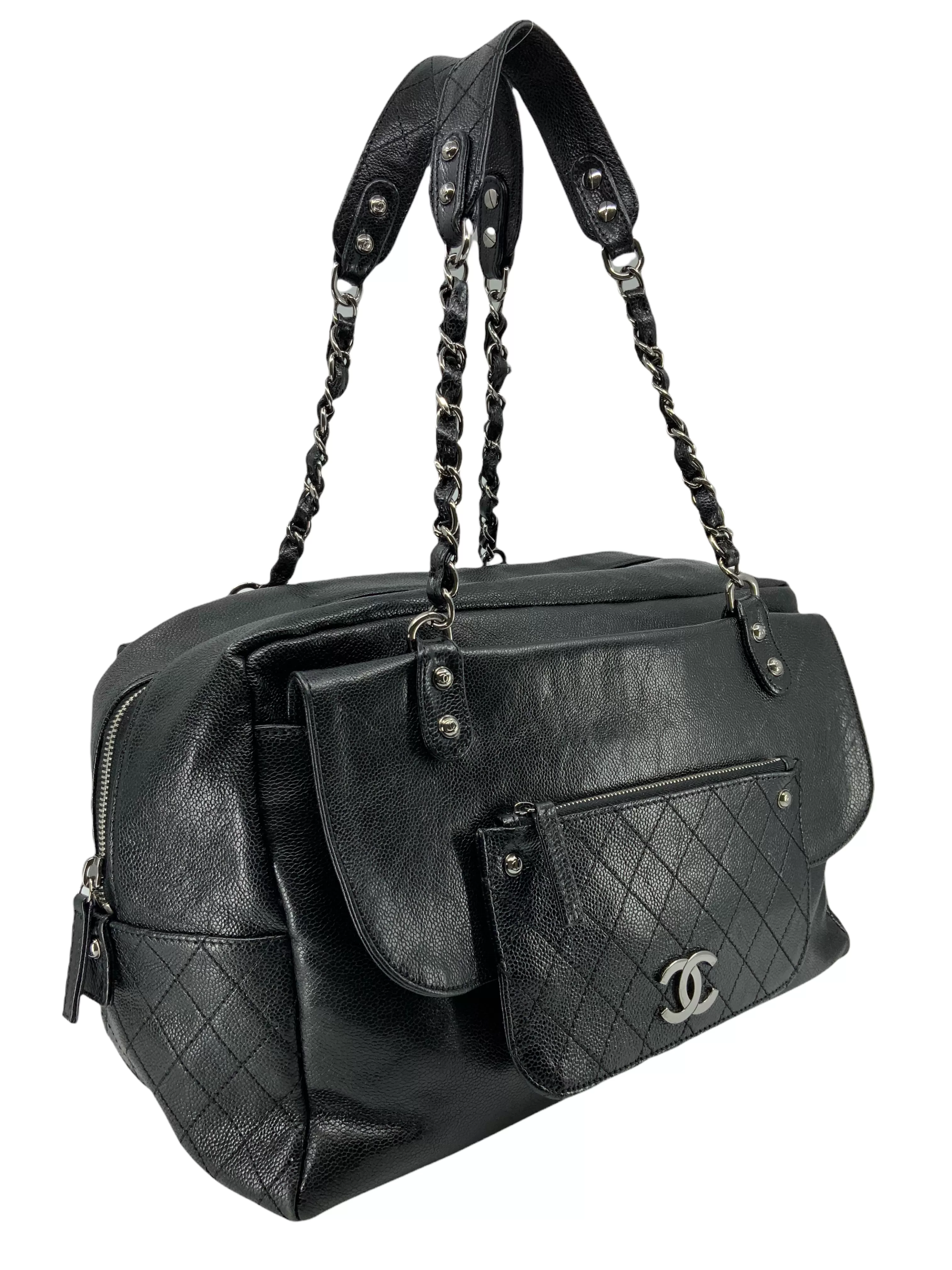 CHANEL Caviar Pocket In the City Shoulder Bag