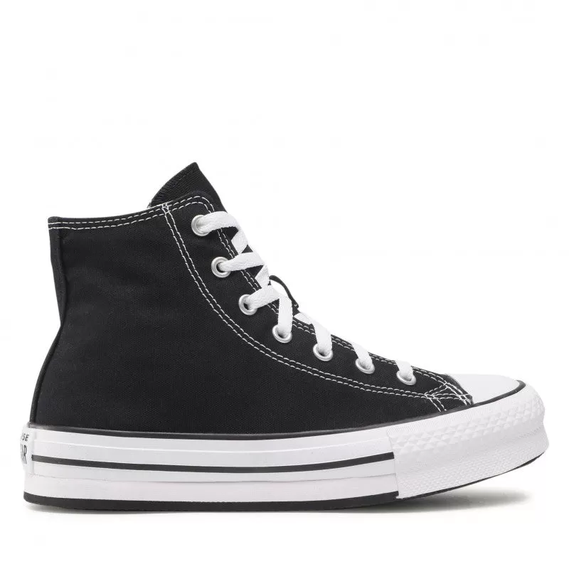 Converse girls' high canvas sneakers Chuck Taylor All Star Eva Lift Hi 272855C black-white