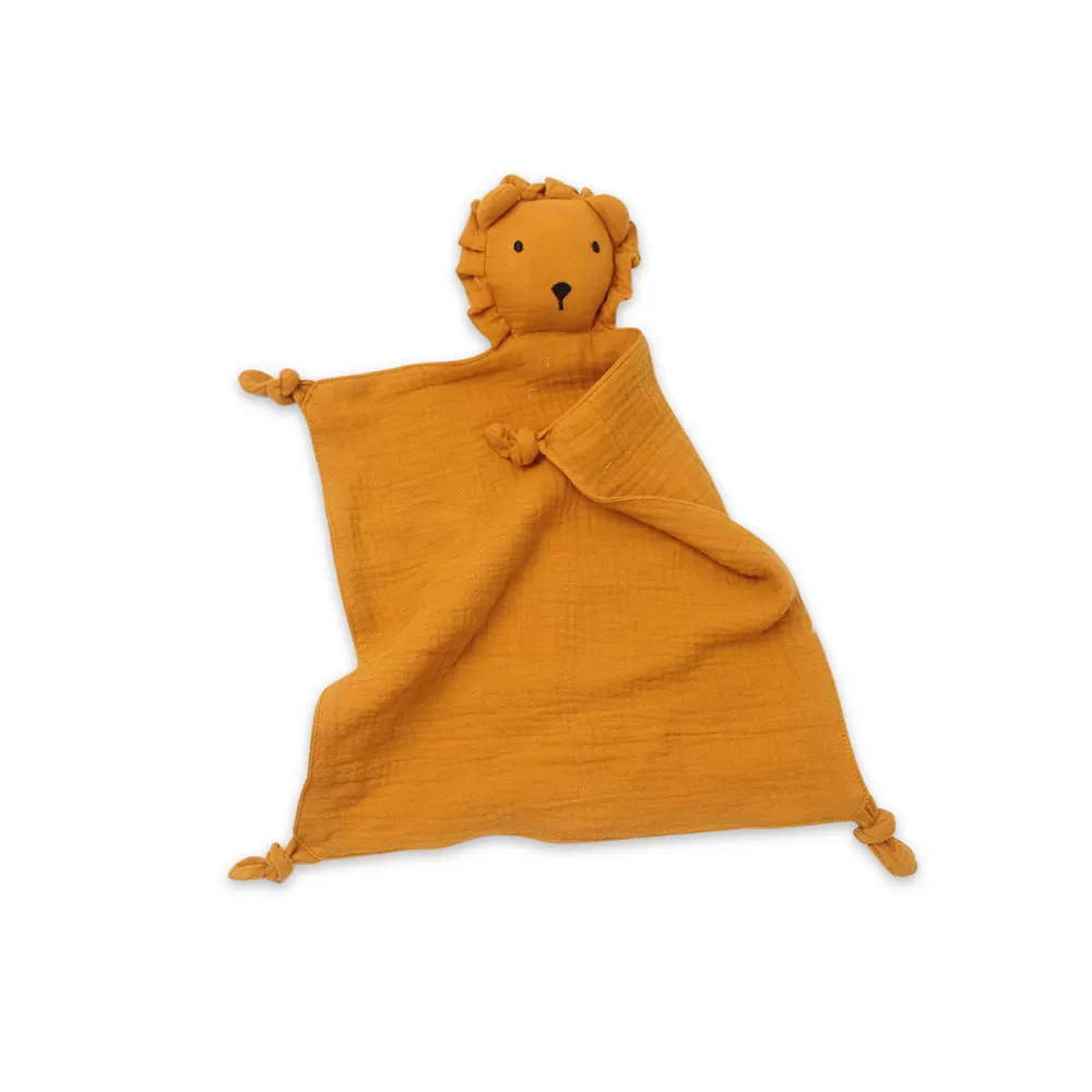 Cotton Baby Comforter Leo The Lion — Mustard