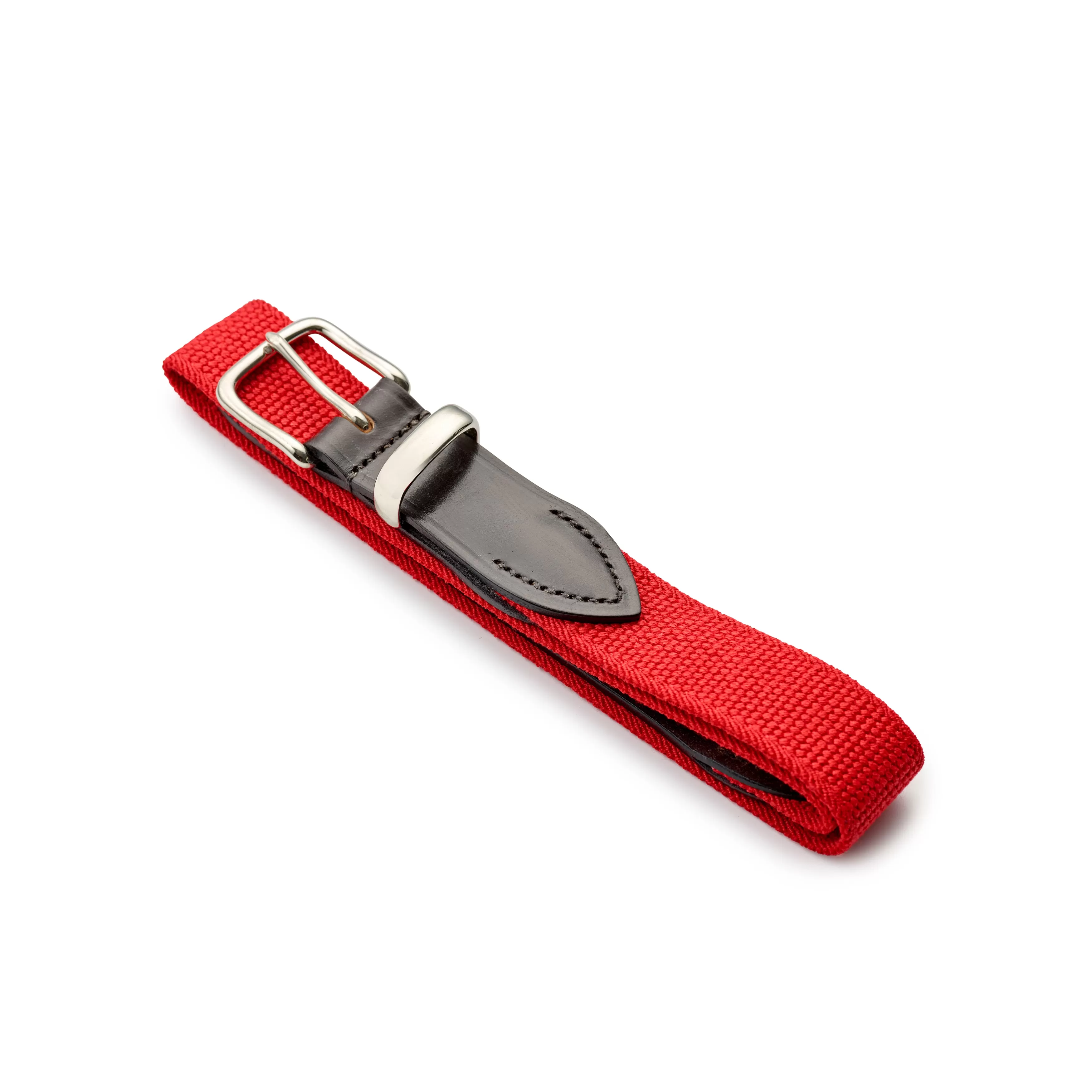 Crimson Belt with Black Leather