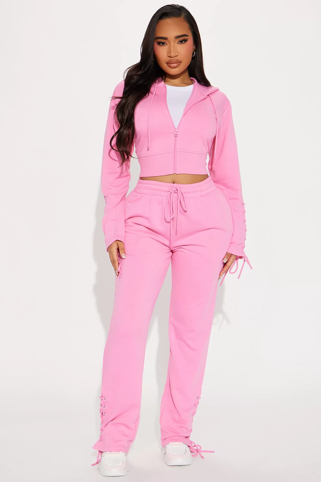 Day Dreamer Lounge Zip Up Hoodie - Pink