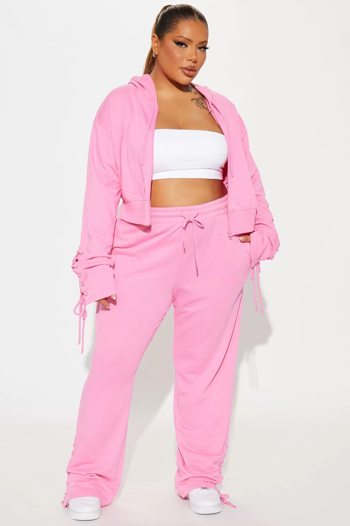 Day Dreamer Lounge Zip Up Hoodie - Pink