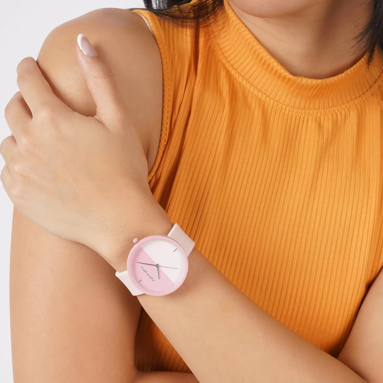 Duet Blossom Blend  Pink Silicone Strap Watch