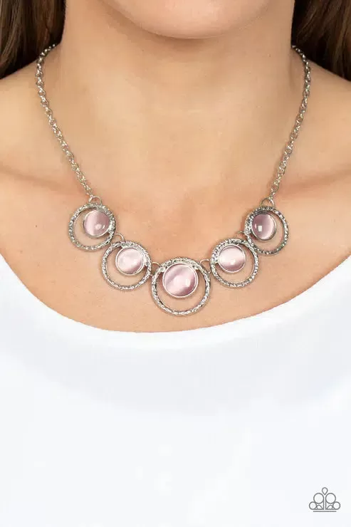 Elliptical Enchantment Pink Necklace - Paparazzi Accessories