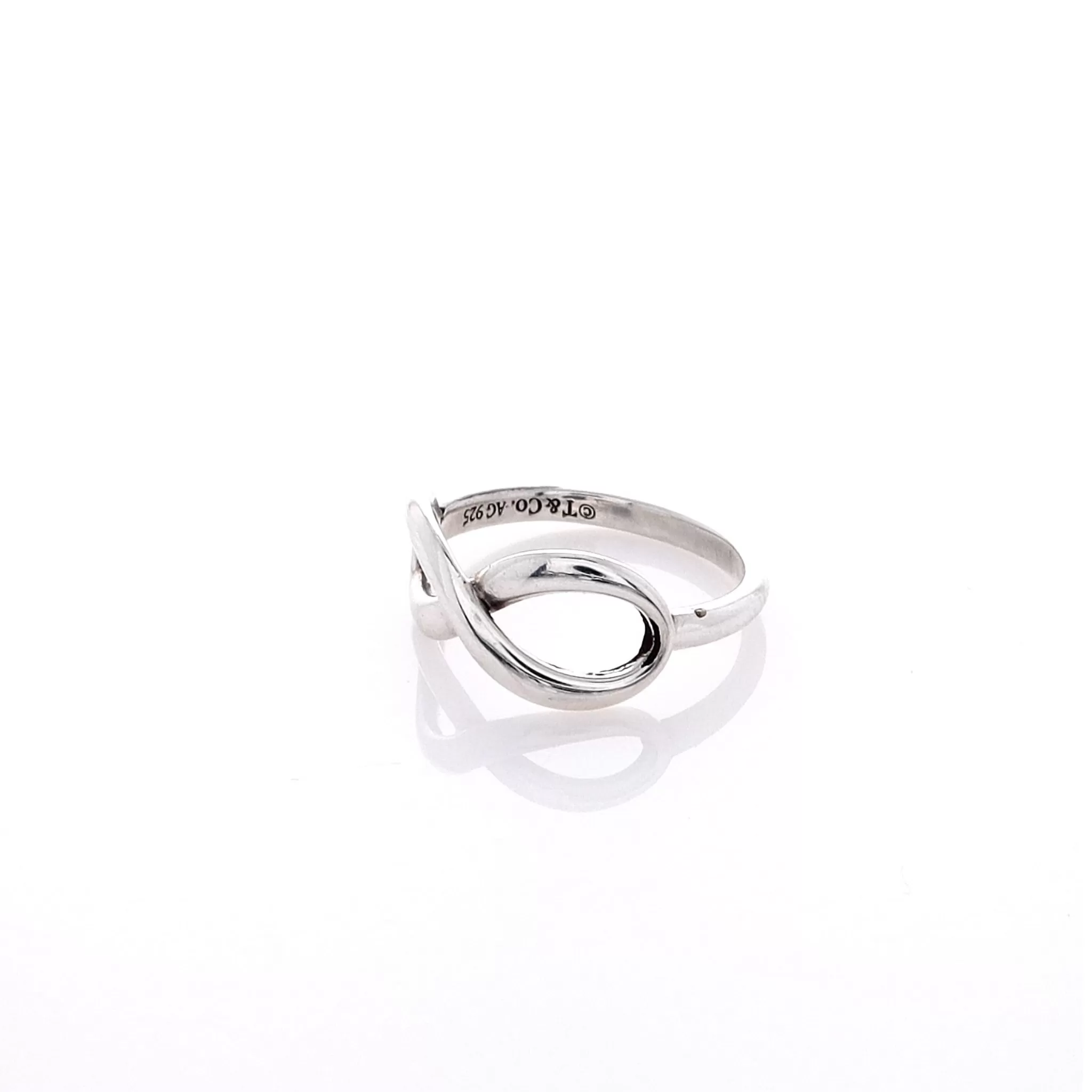 Estate Tiffany & Co Sterling Silver Polished Infinity Ring