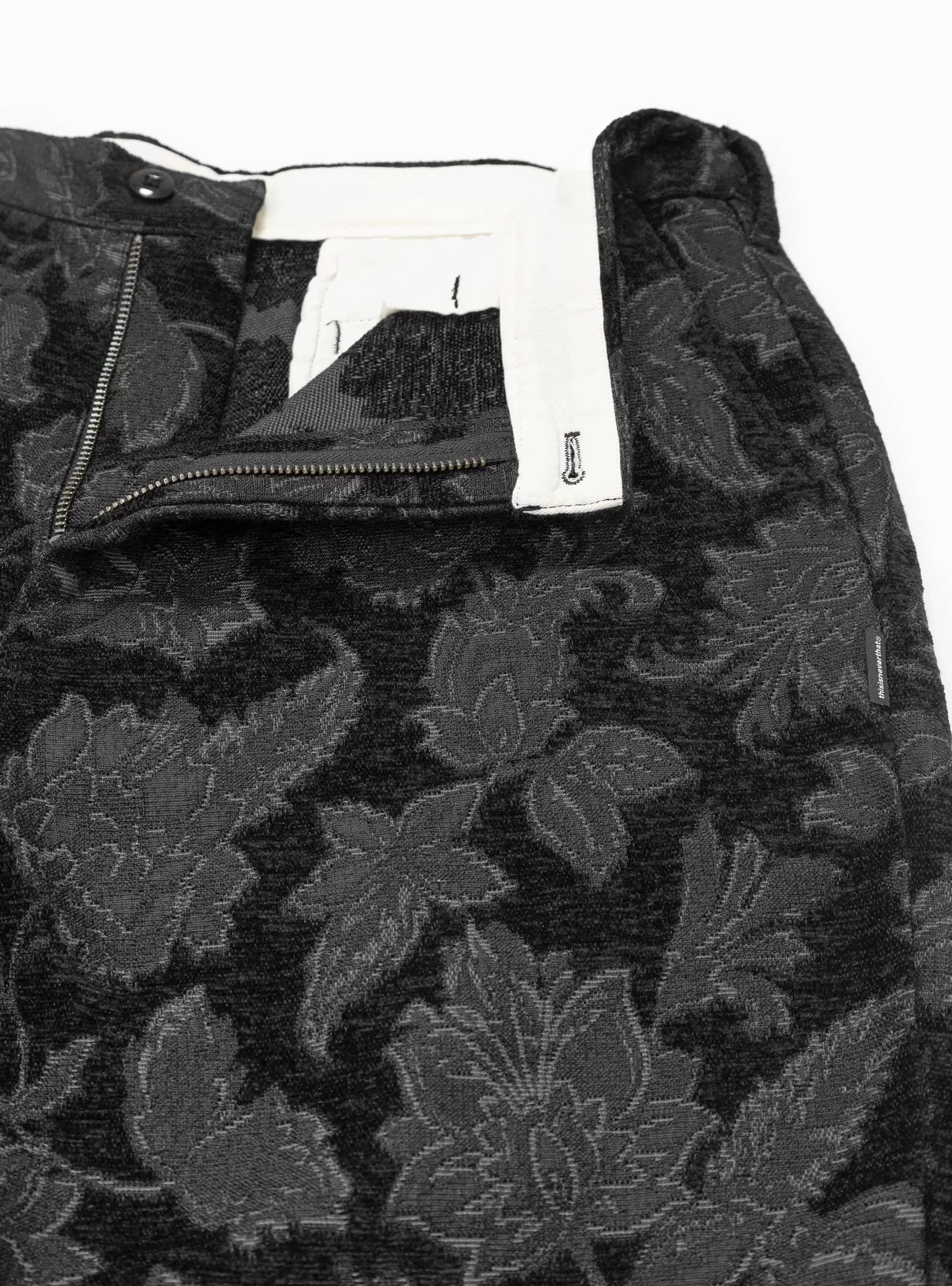 Floral Work Trousers Black