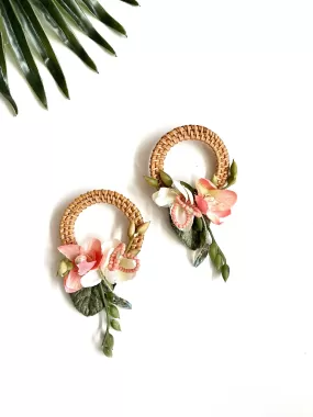 fuzzy peach - garden party hoops - tea party X