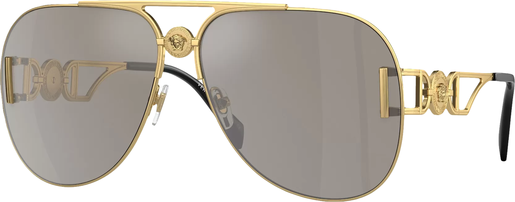 Gianni Versace Metallic Gold Medusa Logo Ve 2255 Sunglasses in case