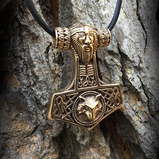 Hammer of Thor Necklace - Bronze