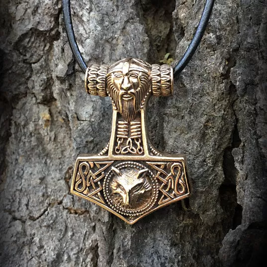 Hammer of Thor Necklace - Bronze