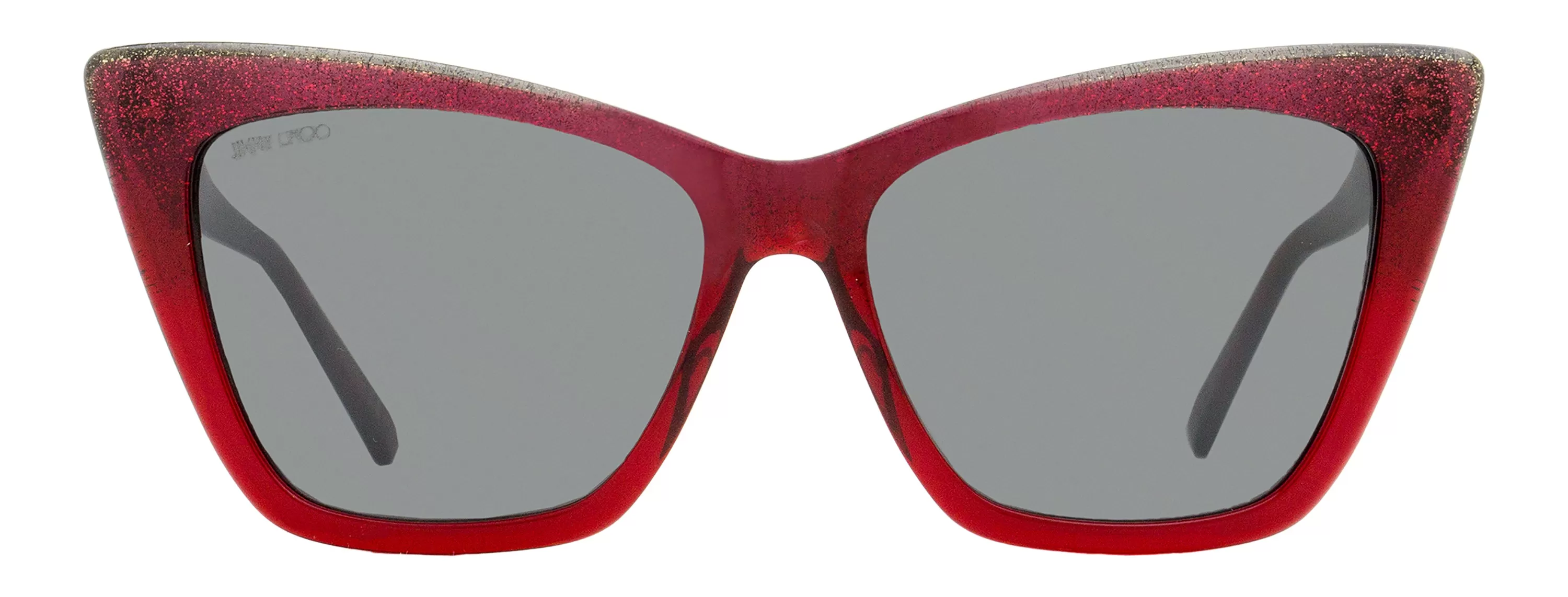 Jimmy Choo Women's Cat Eye Sunglasses Lucine DXLT4 Red Glitter 55mm