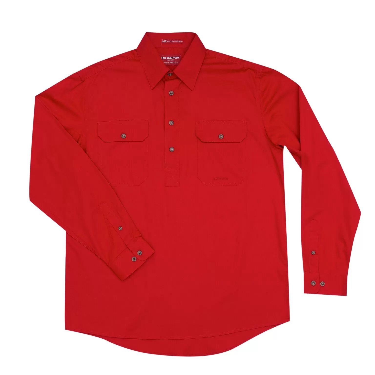 Just Country Men's Long sleeve Half Button Work Shirt