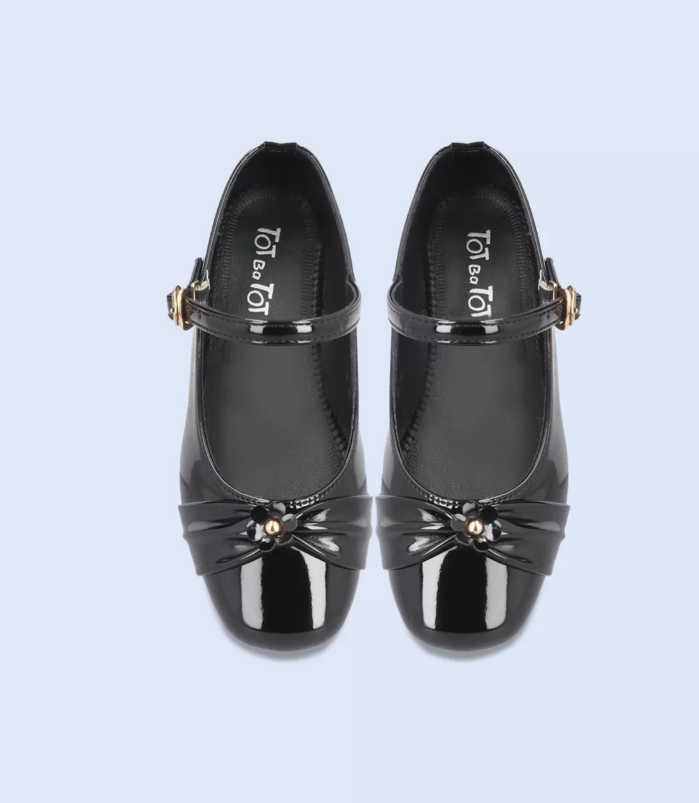 KG0046-BLACK-Girls Casual School Shoes