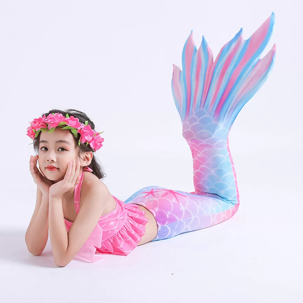 KIds Children Mermaid Cosplay Costume Dress Outfits Halloween Carnival Party Suit