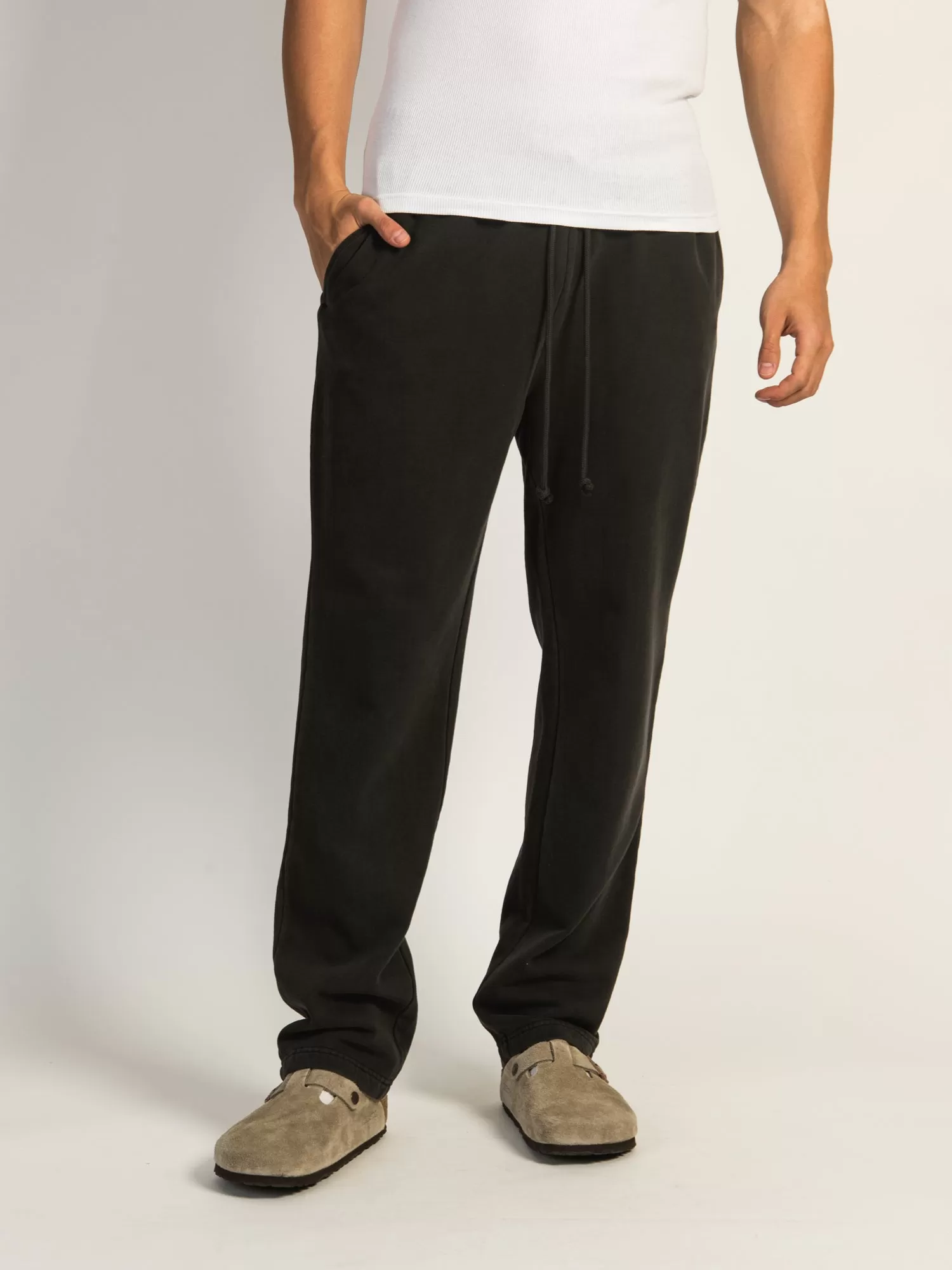 KOLBY PARKER GARMENT DYE LOUNGE PANT - BLACK