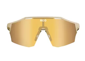 KOO Alibi Cycling Sunglasses - Sand Matte w/ Gold Lens