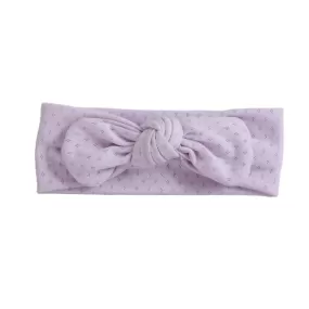 Lily Eyelet Baby Bowknot Headband in Lilac