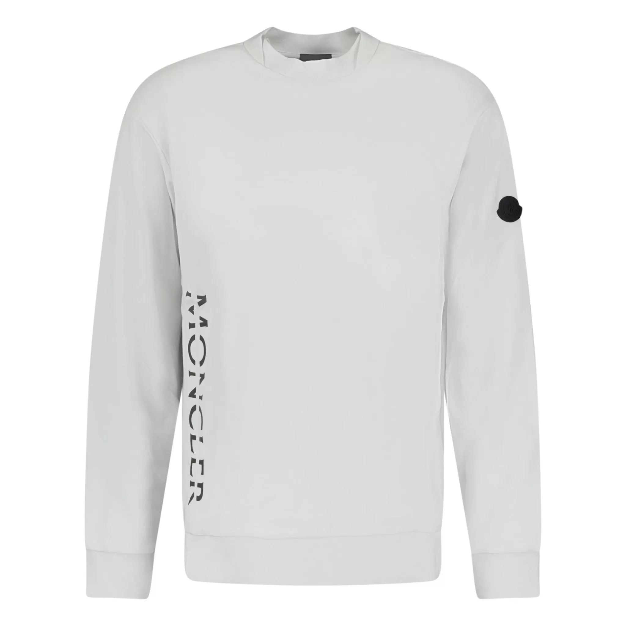 MONCLER SIDE REFLECTIVE WRITING LOGO SWEATSHIRT GREY