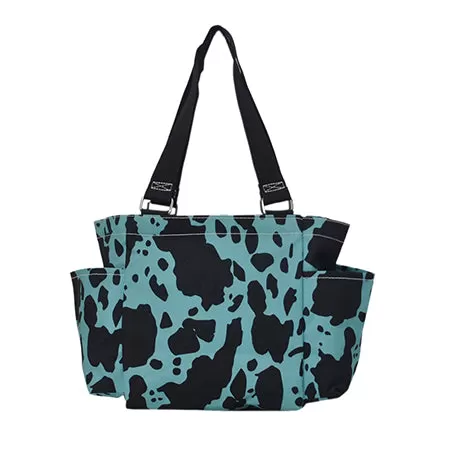 Neon Cow Turquoise NGIL Small Utility Tote