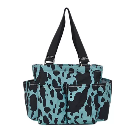 Neon Cow Turquoise NGIL Small Utility Tote