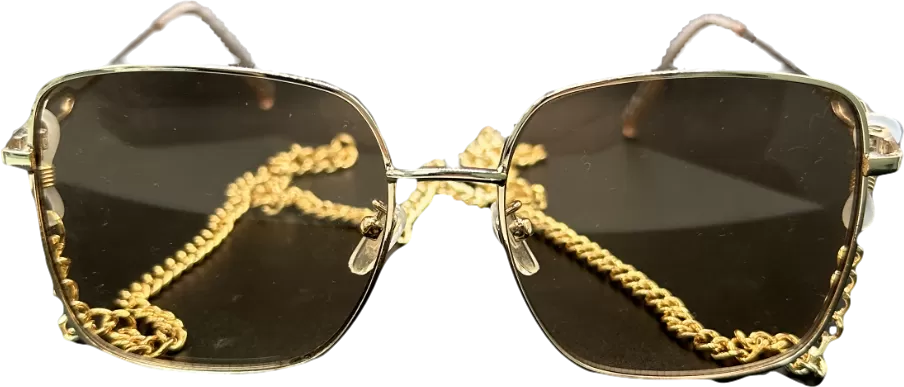 New Look Metallic Chain Sunglasses One Size