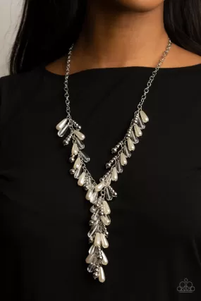 Paparazzi Dripping With DIVA-ttitude White Necklace Life Of the Party Exclusive