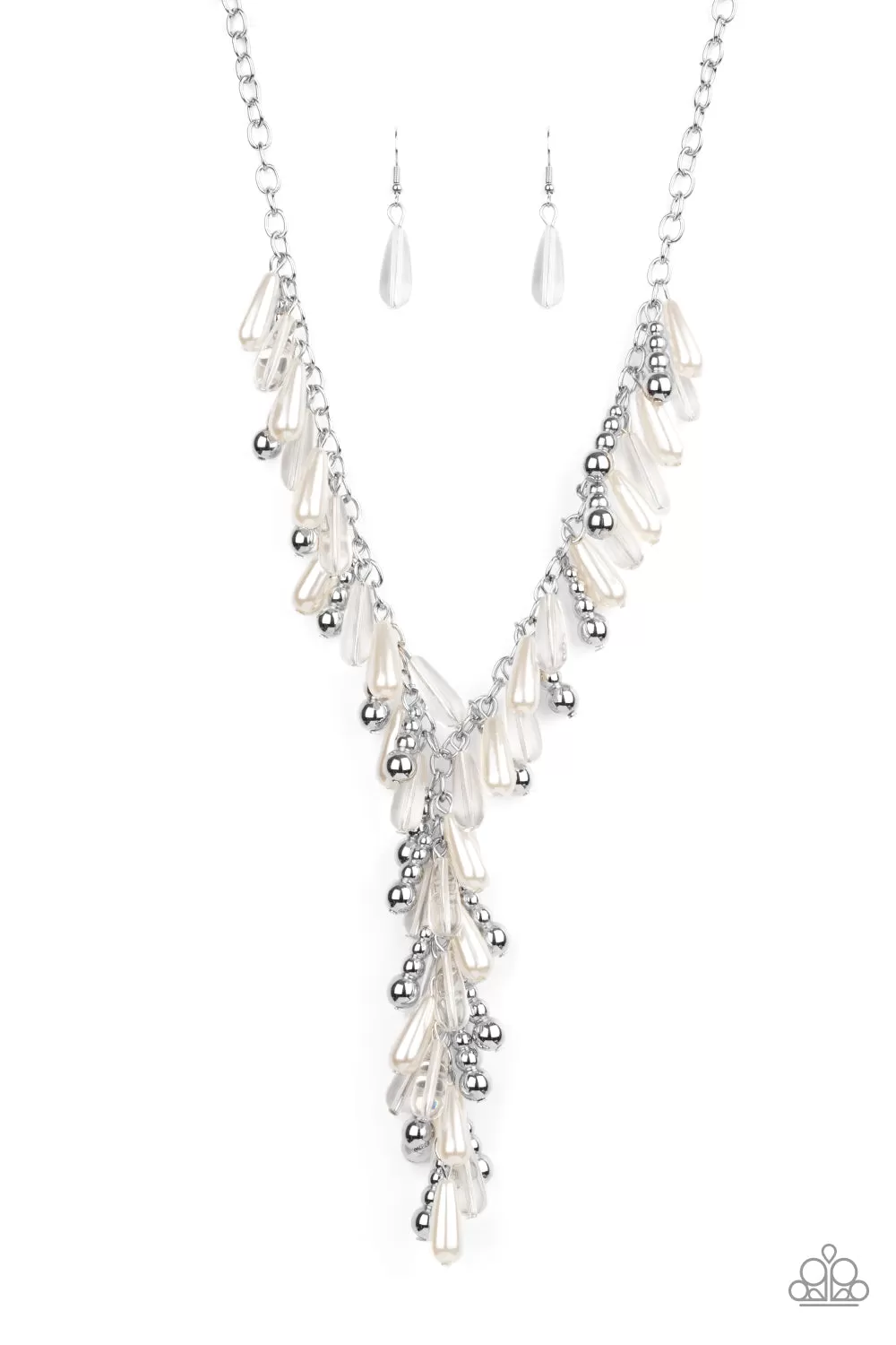 Paparazzi Dripping With DIVA-ttitude White Necklace Life Of the Party Exclusive