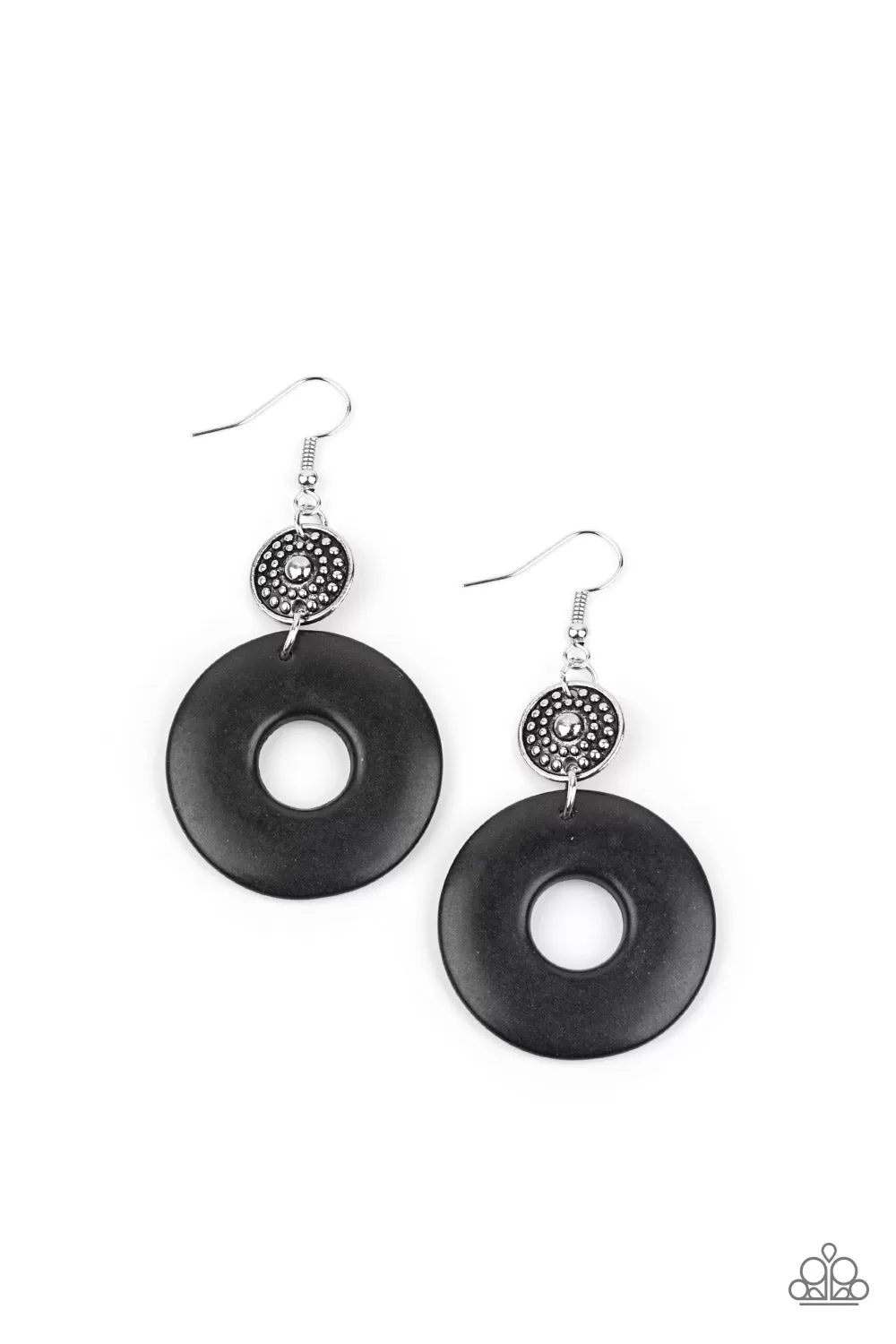 Paparazzi Earring ~ Earthy Epicenter - Black